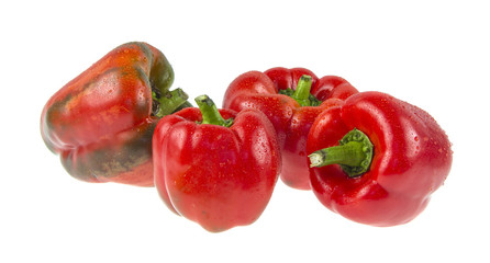 red pepper on isolated white background