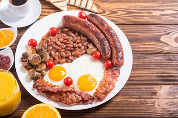 Healthy balanced english breakfast