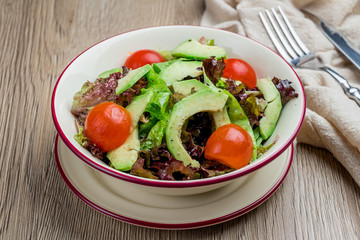 vegetable salad with avocado