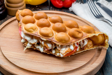Hong Kong waffles with chicken