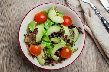 vegetable salad with avocado