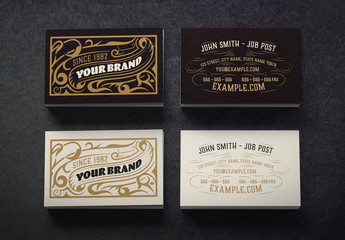 Vintage-Style Business Card Layout