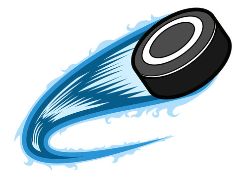 Hockey puck with an effect. Vector illustration design