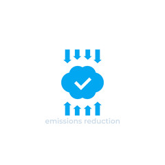 emissions reduction vector icon