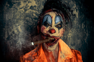 disgusting clown man
