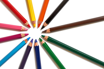 Fototapeta premium wood color pencils