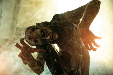 creepy zombie man