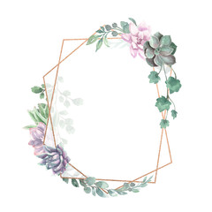 Watercolor Geometric Frame