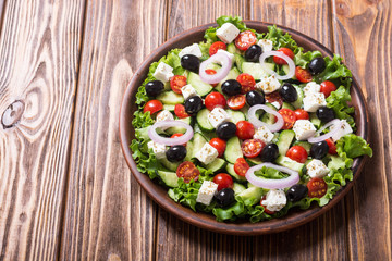 Fresh vegetables greek salad