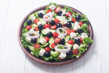 Fresh vegetables greek salad