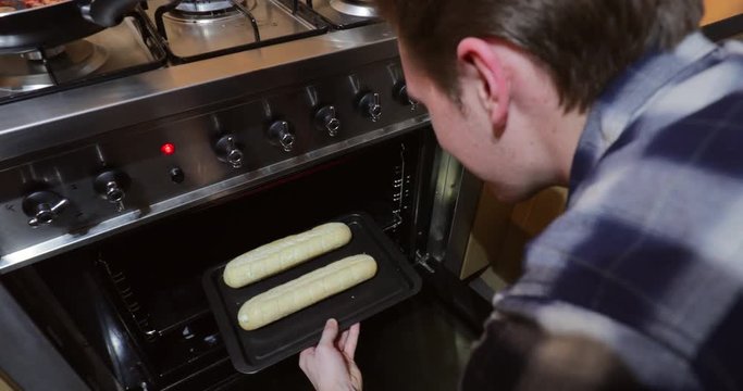 Cooking Garlic Baguettes at Home