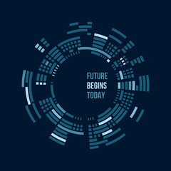 Obraz premium Abstract technology background with various technology elements