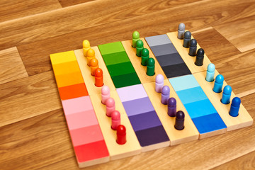 Montessori wood color gamut