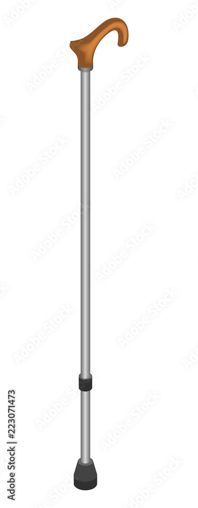 Aufkleber walk stick icon. isometric of walk stick vector icon for web design isolated on white background