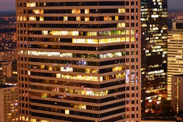Fototapeta na wymiar Panorama of the city at night
