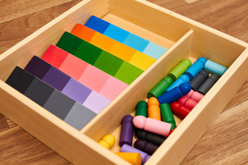 Montessori wood color gamut