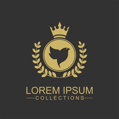 Luxury Bird Logo template in vector for Restaurant, Royalty, Boutique, Cafe, Hotel, Heraldic, Jewelry, Fashion and other vector illustration