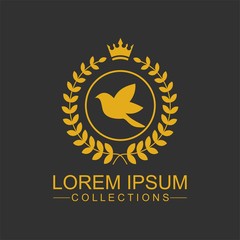 Luxury Bird Logo template in vector for Restaurant, Royalty, Boutique, Cafe, Hotel, Heraldic, Jewelry, Fashion and other vector illustration