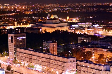 Panorama of the city at night
