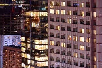 Obraz premium Panorama of the city at night