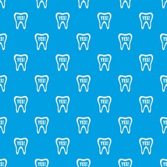 Clean tooth pattern vector seamless blue repeat for any use