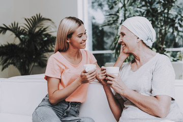 Woman with Mother. Relationships. Remission. Clinic.