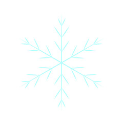 Fototapeta na wymiar cute blue snowflake