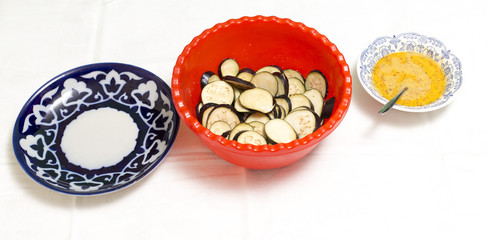 Eggplant on the table