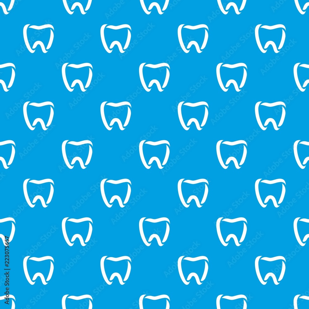 Poster stomatology pattern vector seamless blue repeat for any use