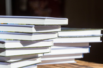 The books on the table