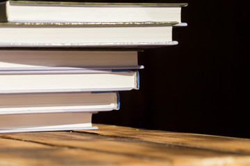 The books on the table