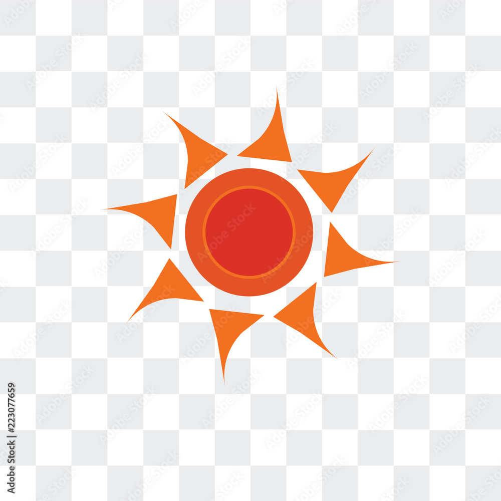 Poster sun icon isolated on transparent background. modern and editable sun icon. simple icons vector illus