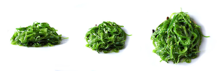 seaweed salad. three types of view