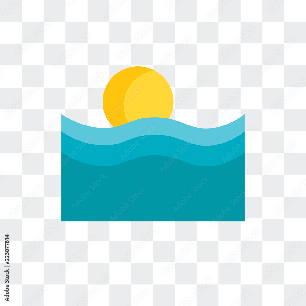 Poster sea icon isolated on transparent background. modern and editable sea icon. simple icons vector illus