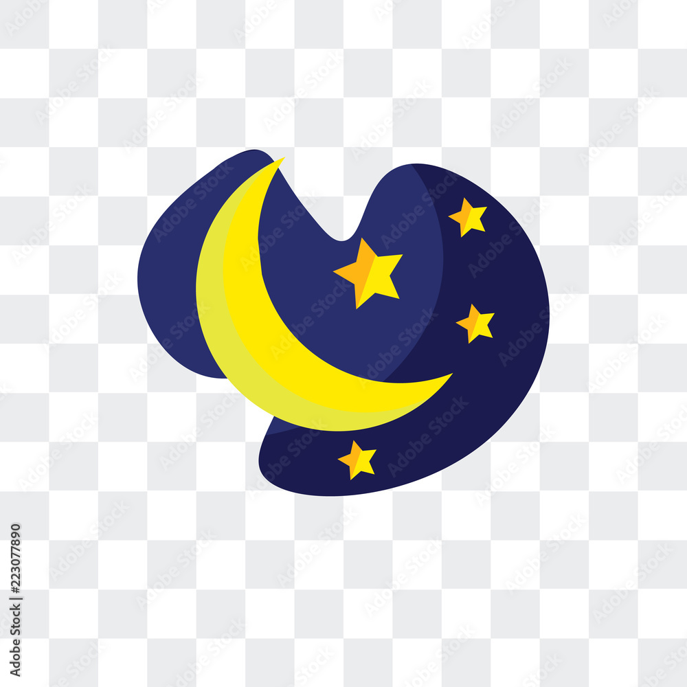 Poster moon icon isolated on transparent background. modern and editable moon icon. simple icons vector ill