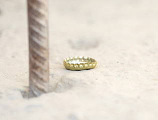 metal cover made of glass bottle