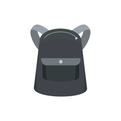 Emmo backpack icon. Flat illustration of emmo backpack vector icon for web design