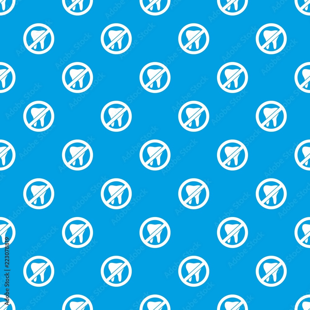 Poster no tooth pattern vector seamless blue repeat for any use