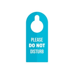 Do not disturb tag icon. Flat illustration of do not disturb tag vector icon for web design