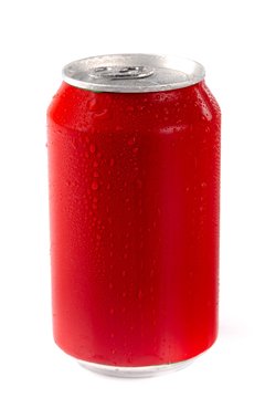 Red Aluminum Beverage Can