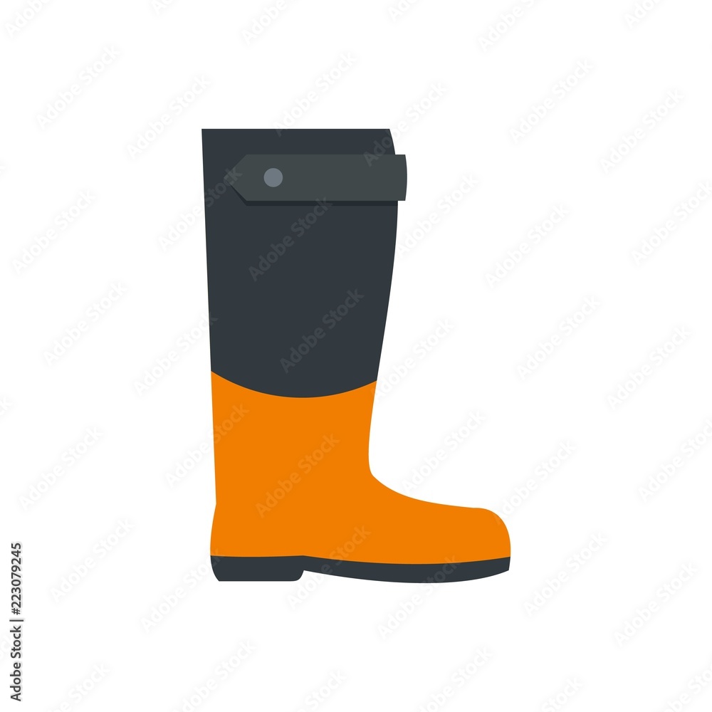 Poster garden boot icon. flat illustration of garden boot vector icon for web design