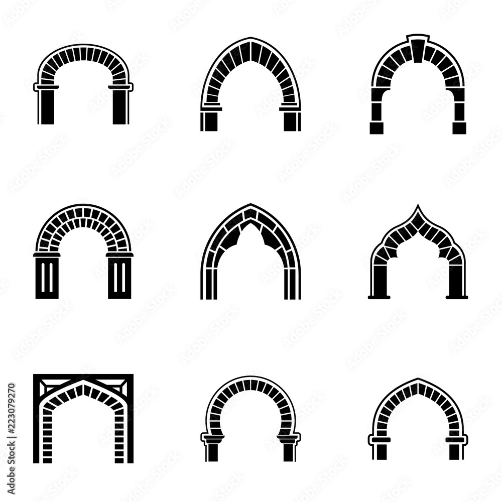 Aufkleber aisle icons set. simple set of 9 aisle vector icons for web isolated on white background