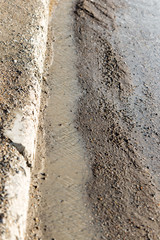 wet asphalt on the road