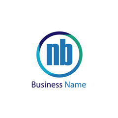 Initial Letter NB Logo Template Design