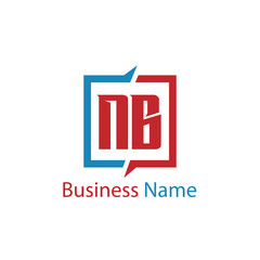 Initial Letter NB Logo Template Design