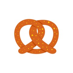 Pretzel icon. Flat illustration of pretzel vector icon for web design