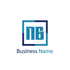 Initial Letter NB Logo Template Design
