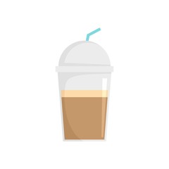 Frappe chocolate icon. Flat illustration of frappe chocolate vector icon for web design