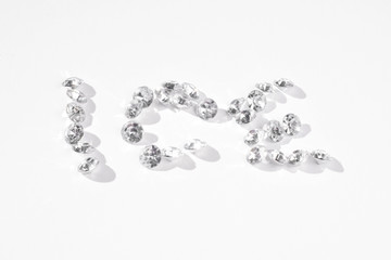 Multiple faux diamonds spell ICE