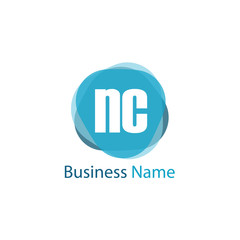 Initial Letter NC Logo Template Design